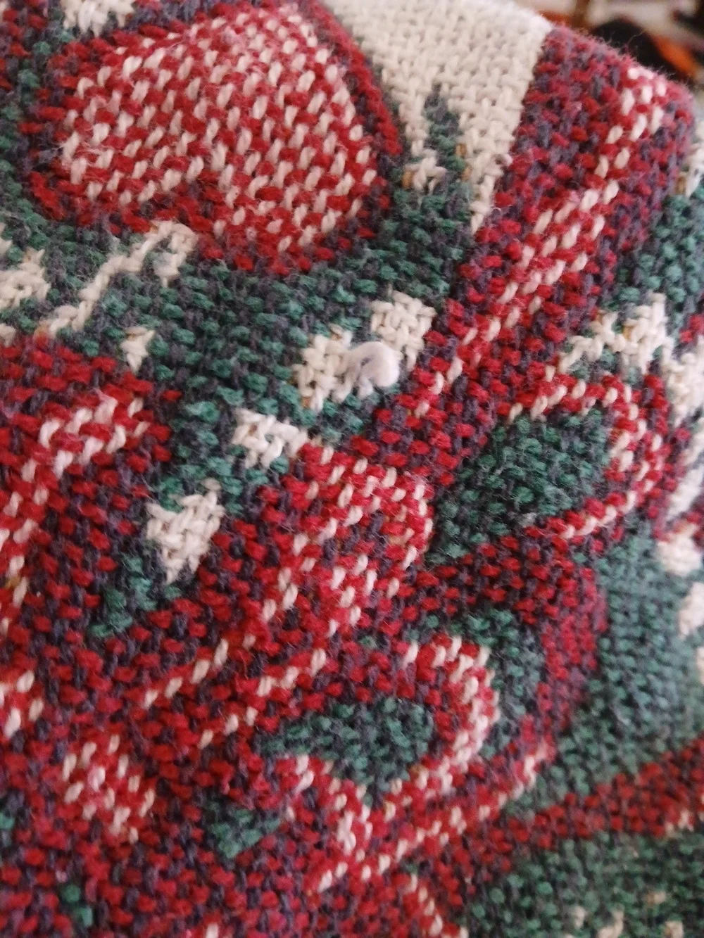 Vtg Crown Crafts Vintage Blanket Woven Cotton Fringe Train 55x42 Grandmacore